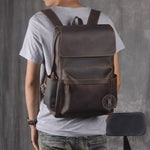 Zip Around Leather Backpack