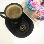 Sweet Line Cup and Saucer Black