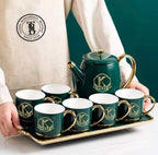 8pc Exquisite Tea Set with Tray