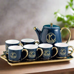 8pc Exquisite Tea Set with Tray
