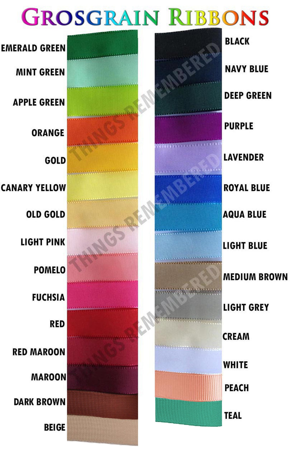 1/2 Embossed Grossgrain Ribbons