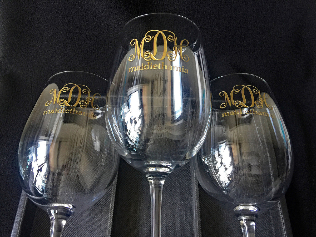 4pc Red Wine Glasses 20oz with Black Leather Flip Top Lid Box