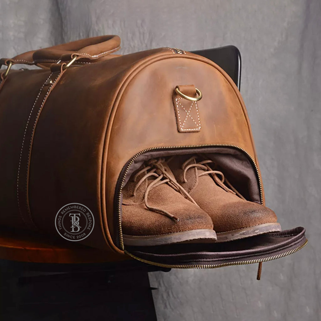 David Leather Weekender